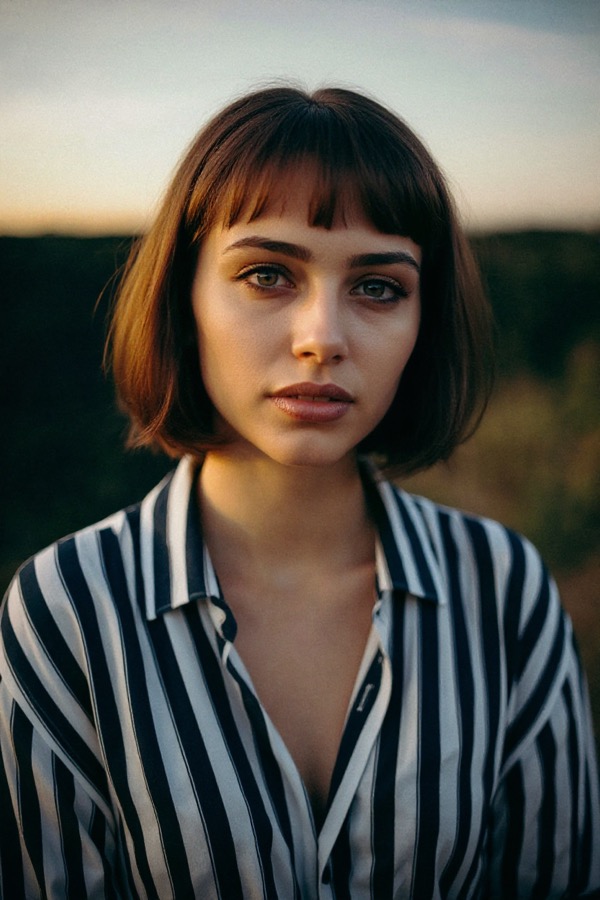 AI-generated haircut preview produced by HairMatch AI